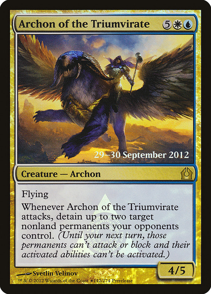 Archon of the Triumvirate [Return to Ravnica Prerelease Promos] | Nerdhalla Games