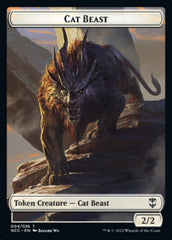 Soldier (09) // Cat Beast Double-sided Token [Streets of New Capenna Commander Tokens] | Nerdhalla Games