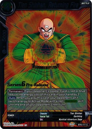 Tien Shinhan, Returning Fire [BT6-111_PR] | Nerdhalla Games