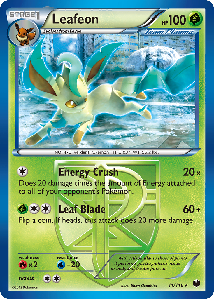 Leafeon (11/116) [Black & White: Plasma Freeze] | Nerdhalla Games