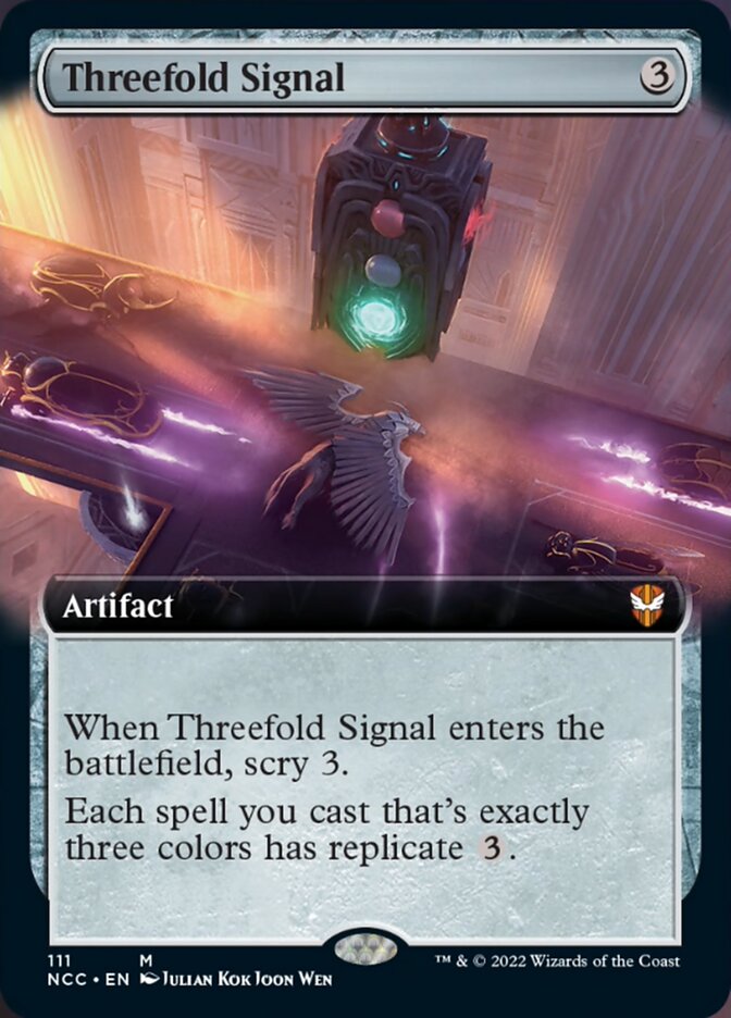 Threefold Signal (Extended Art) [Streets of New Capenna Commander] | Nerdhalla Games