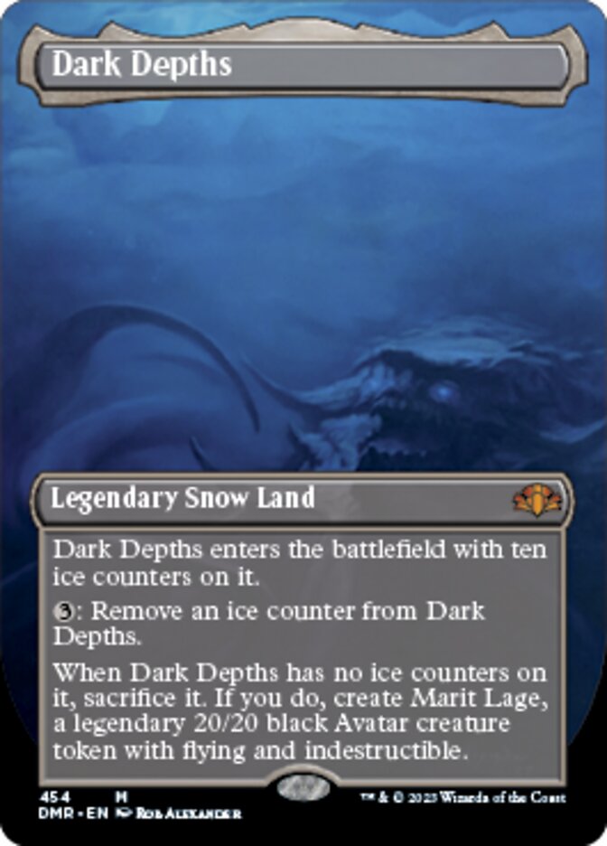 Dark Depths (Borderless Alternate Art) [Dominaria Remastered] | Nerdhalla Games