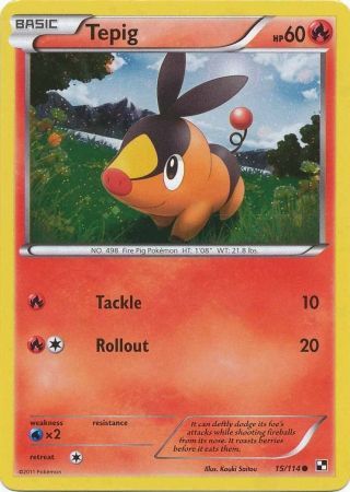 Tepig (15/114) (Cosmos Holo) [Black & White: Base Set] | Nerdhalla Games