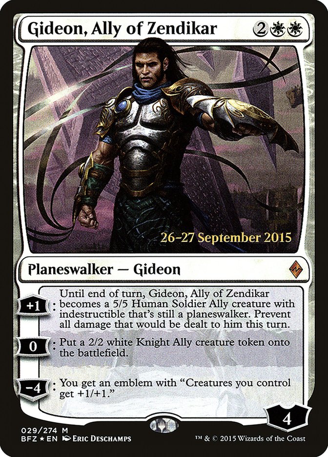 Gideon, Ally of Zendikar  [Battle for Zendikar Prerelease Promos] | Nerdhalla Games