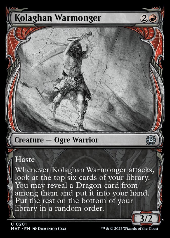 Kolaghan Warmonger (Showcase Halo Foil) [March of the Machine: The Aftermath] | Nerdhalla Games