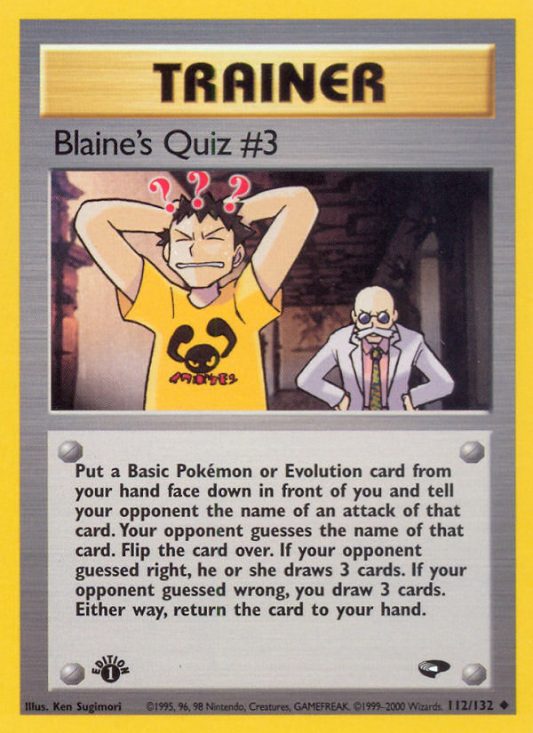 Blaine's Quiz #3 (112/132) [Gym Challenge 1st Edition] | Nerdhalla Games