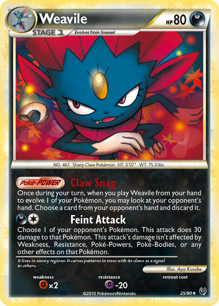 Weavile (25/90) [HeartGold & SoulSilver: Undaunted] | Nerdhalla Games