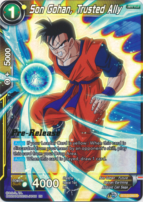 Son Gohan, Trusted Ally (BT13-098) [Supreme Rivalry Prerelease Promos] | Nerdhalla Games