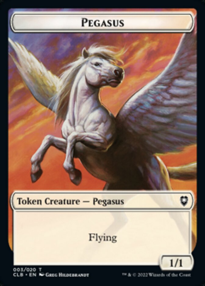 Pegasus Token [Commander Legends: Battle for Baldur's Gate Tokens] | Nerdhalla Games