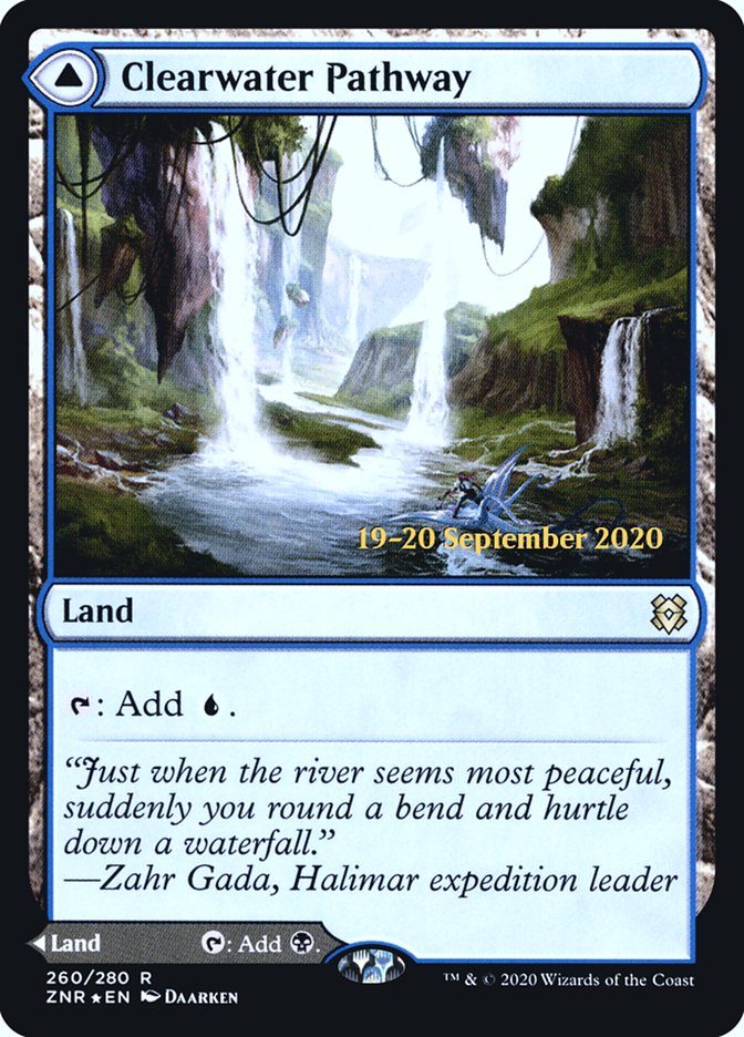 Clearwater Pathway // Murkwater Pathway  [Zendikar Rising Prerelease Promos] | Nerdhalla Games