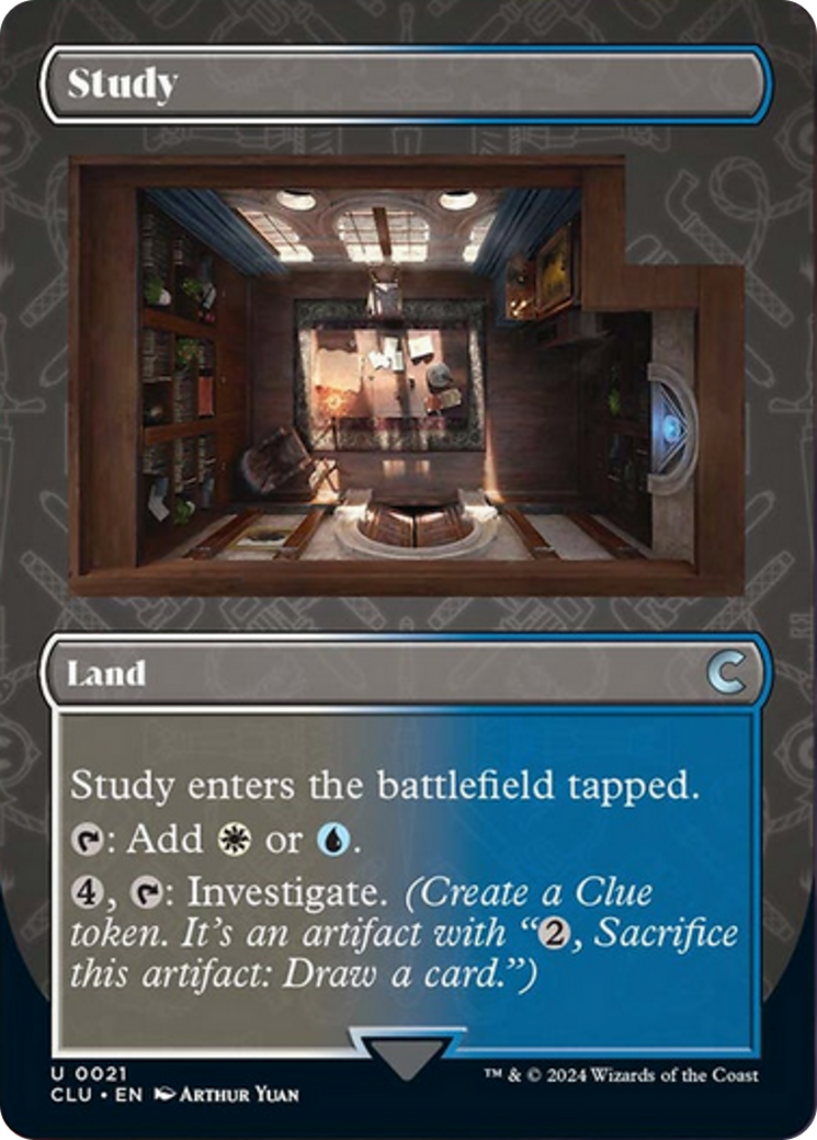 Study (Borderless) [Ravnica: Clue Edition] | Nerdhalla Games