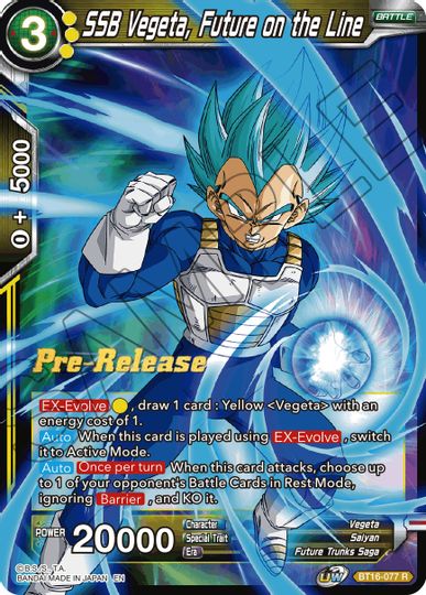 SSB Vegeta, Future on the Line (BT16-077) [Realm of the Gods Prerelease Promos] | Nerdhalla Games