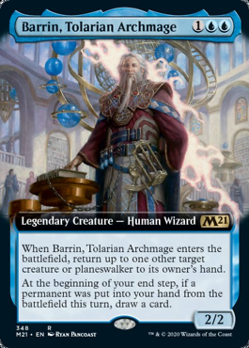 Barrin, Tolarian Archmage (Extended Art) [Core Set 2021] | Nerdhalla Games