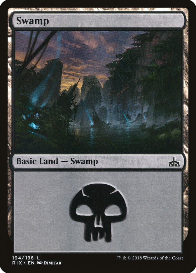 Swamp (194) [Rivals of Ixalan] | Nerdhalla Games