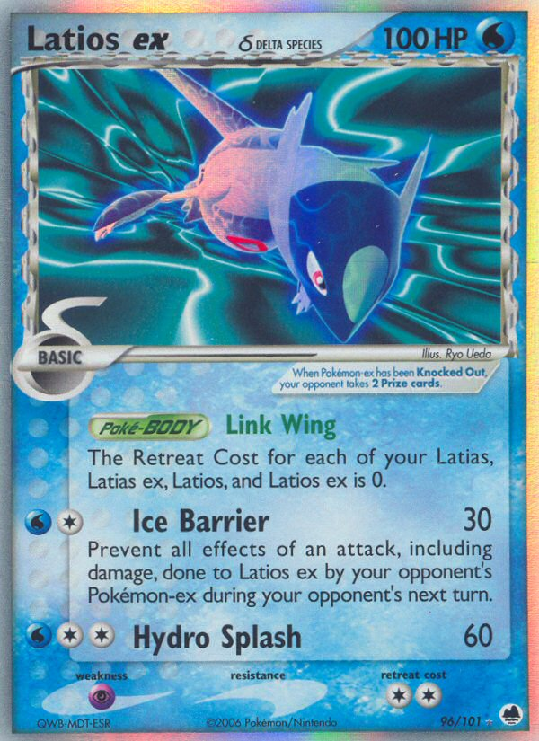 Latios ex (96/101) (Delta Species) [EX: Dragon Frontiers] | Nerdhalla Games