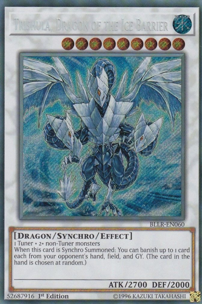 Trishula, Dragon of the Ice Barrier [BLLR-EN060] Secret Rare | Nerdhalla Games