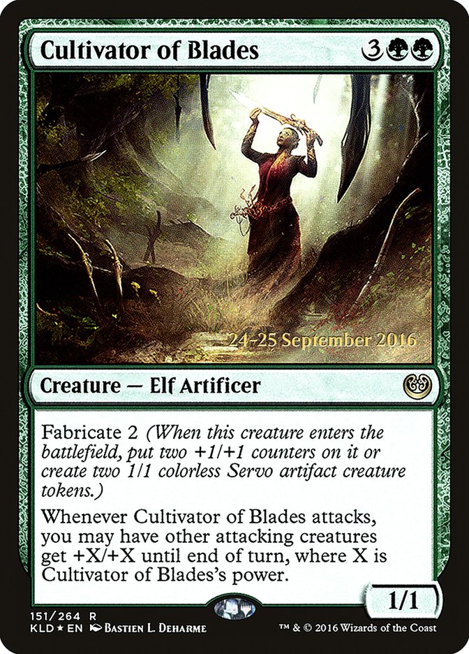 Cultivator of Blades  [Kaladesh Prerelease Promos] | Nerdhalla Games