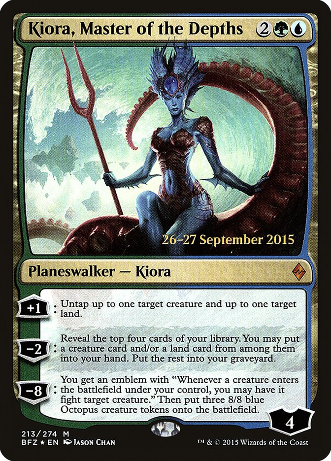 Kiora, Master of the Depths  [Battle for Zendikar Prerelease Promos] | Nerdhalla Games