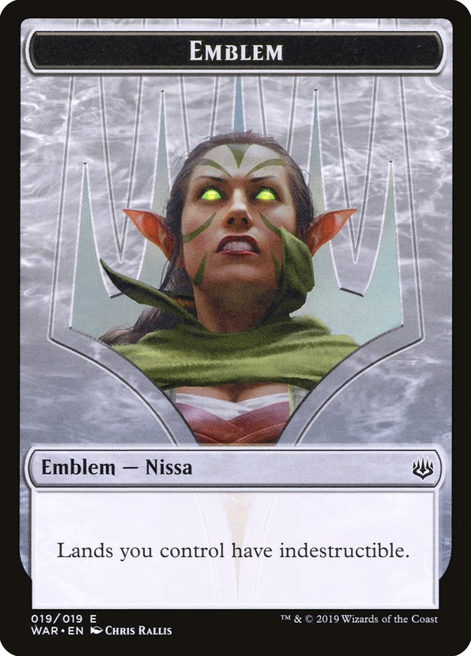 Nissa, Who Shakes the World Emblem [War of the Spark Tokens] | Nerdhalla Games