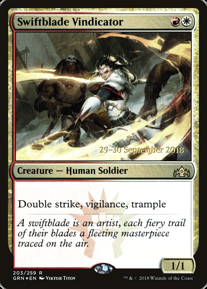 Swiftblade Vindicator  [Guilds of Ravnica Prerelease Promos] | Nerdhalla Games