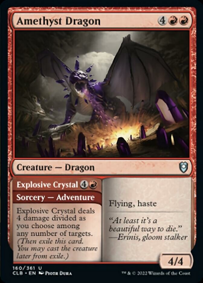 Amethyst Dragon // Explosive Crystal [Commander Legends: Battle for Baldur's Gate] | Nerdhalla Games