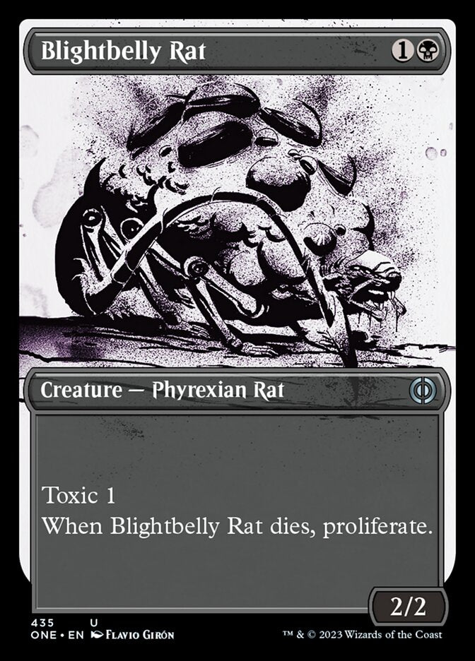 Blightbelly Rat (Showcase Ichor Step-and-Compleat Foil) [Phyrexia: All Will Be One] | Nerdhalla Games