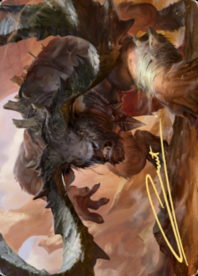 Moraug, Fury of Akoum Art Card (Gold-Stamped Signature) [Zendikar Rising Art Series] | Nerdhalla Games