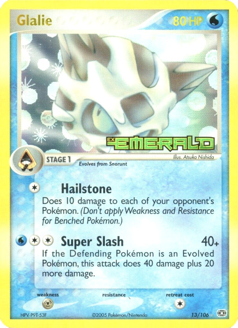 Glalie (13/106) (Stamped) [EX: Emerald] | Nerdhalla Games