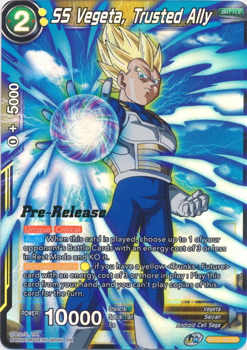 SS Vegeta, Trusted Ally (BT13-100) [Supreme Rivalry Prerelease Promos] | Nerdhalla Games