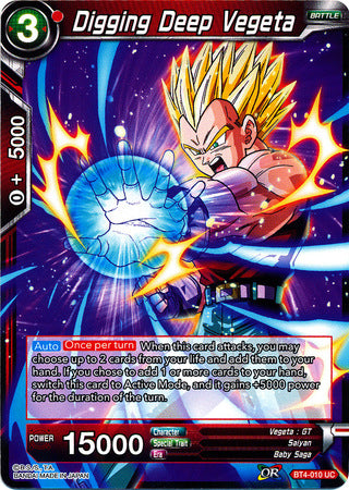 Digging Deep Vegeta [BT4-010] | Nerdhalla Games