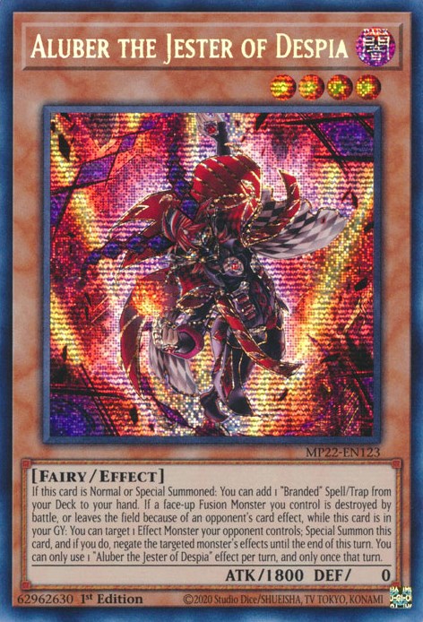 Aluber the Jester of Despia [MP22-EN123] Prismatic Secret Rare | Nerdhalla Games