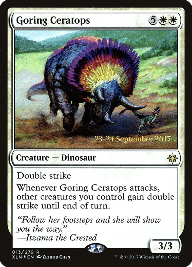 Goring Ceratops  [Ixalan Prerelease Promos] | Nerdhalla Games