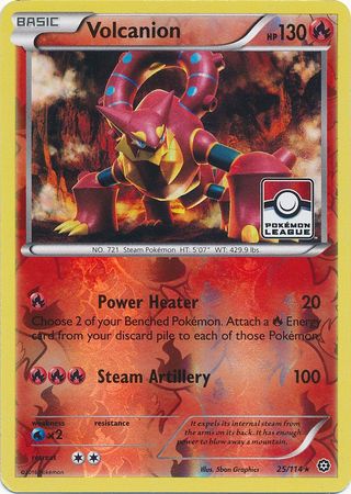 Volcanion (25/114) (League Promo) [XY: Steam Siege] | Nerdhalla Games