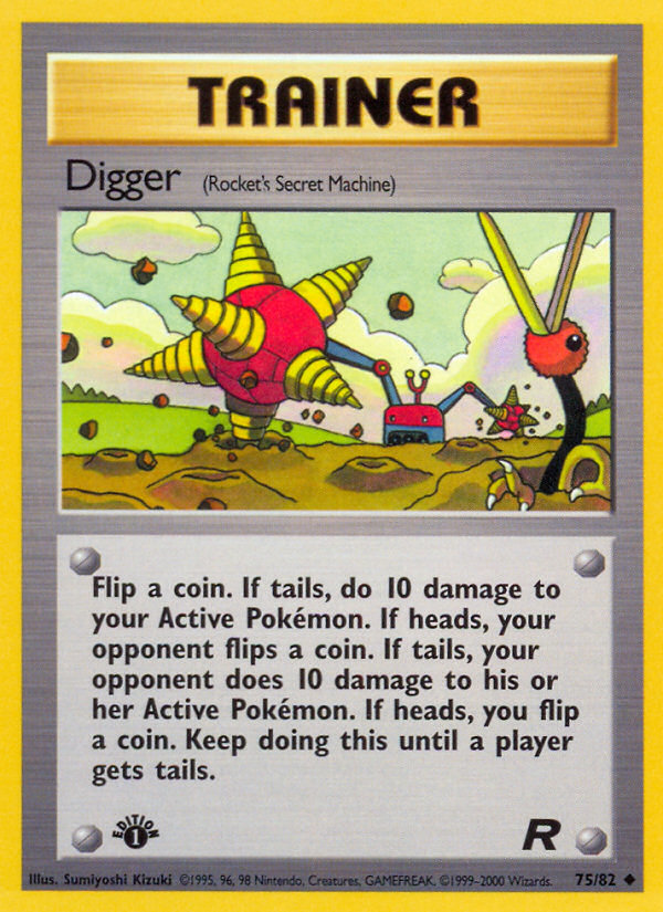 Digger (75/82) [Team Rocket 1st Edition] | Nerdhalla Games