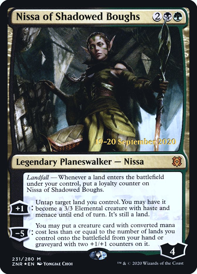 Nissa of Shadowed Boughs  [Zendikar Rising Prerelease Promos] | Nerdhalla Games