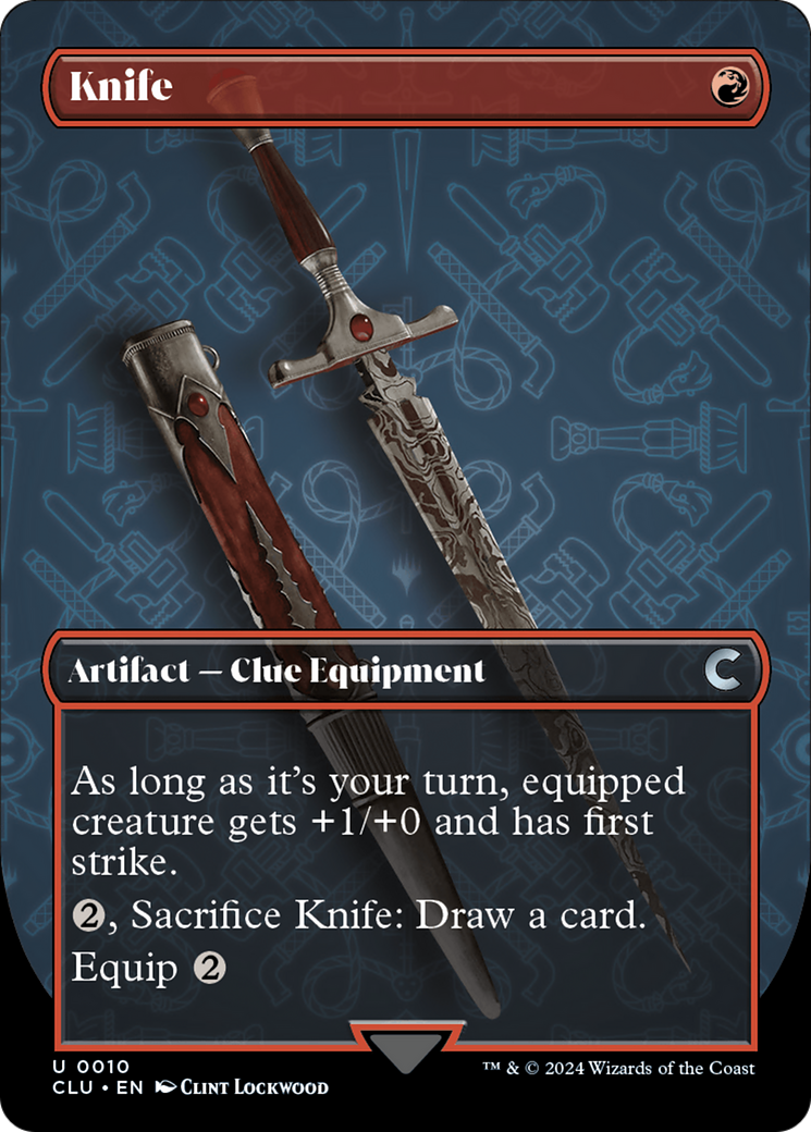 Knife (Borderless) [Ravnica: Clue Edition] | Nerdhalla Games