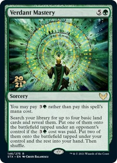 Verdant Mastery [Strixhaven: School of Mages Prerelease Promos] | Nerdhalla Games