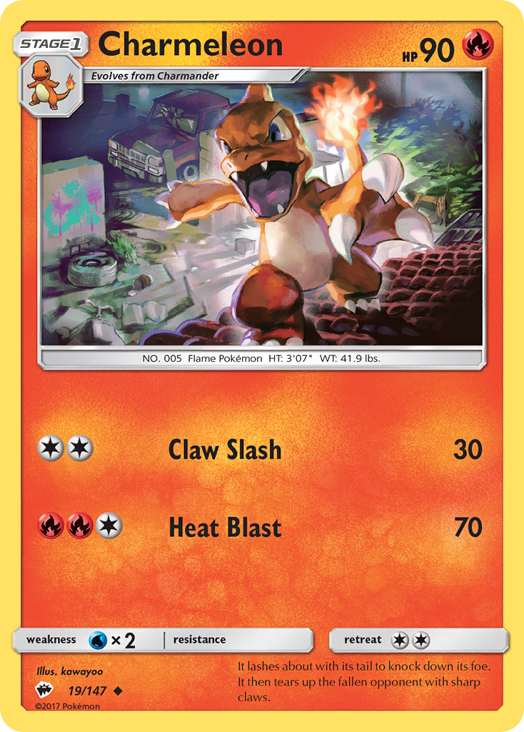 Charmeleon (19/147) [Sun & Moon: Burning Shadows] | Nerdhalla Games