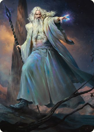 Saruman of Many Colors Art Card [The Lord of the Rings: Tales of Middle-earth Art Series] | Nerdhalla Games