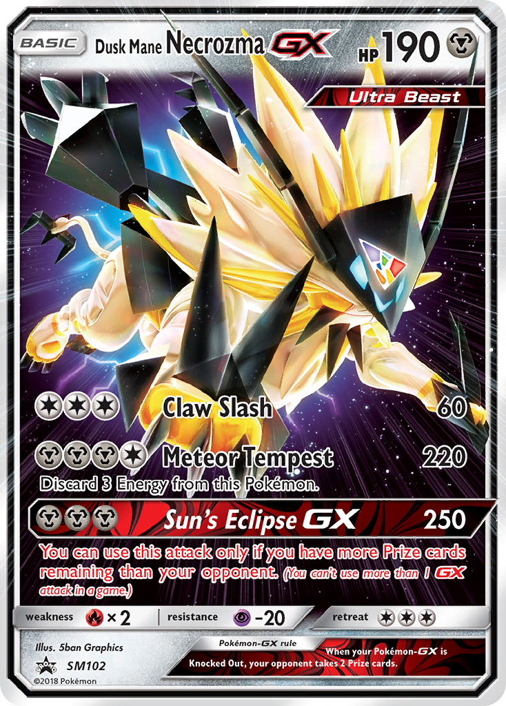 Dusk Mane Necrozma GX (SM102) [Sun & Moon: Black Star Promos] | Nerdhalla Games