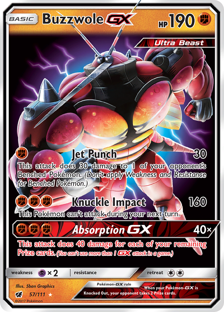 Buzzwole GX (57/111) [Sun & Moon: Crimson Invasion] | Nerdhalla Games