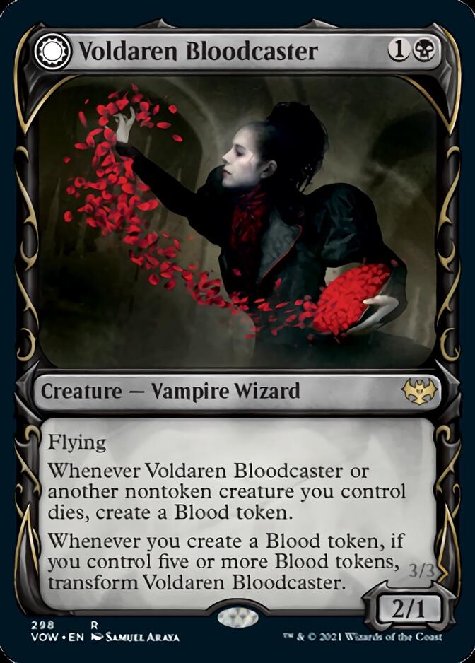 Voldaren Bloodcaster // Bloodbat Summoner (Showcase Fang Frame) [Innistrad: Crimson Vow] | Nerdhalla Games