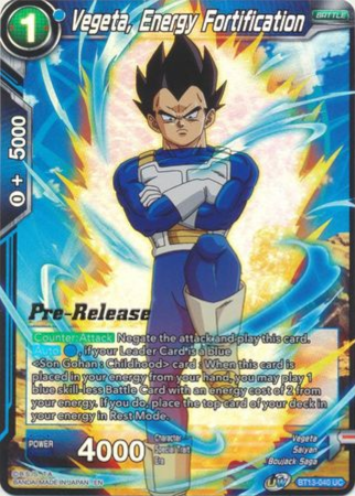 Vegeta, Energy Fortification (BT13-040) [Supreme Rivalry Prerelease Promos] | Nerdhalla Games