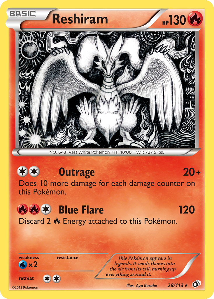 Reshiram (28/113) [Black & White: Legendary Treasures] | Nerdhalla Games