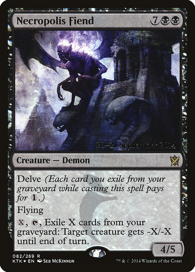 Necropolis Fiend  [Khans of Tarkir Prerelease Promos] | Nerdhalla Games