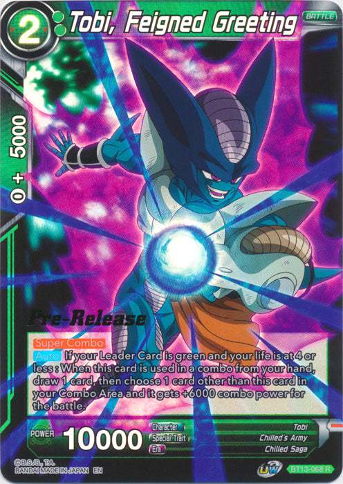 Tobi, Feigned Greeting (BT13-068) [Supreme Rivalry Prerelease Promos] | Nerdhalla Games