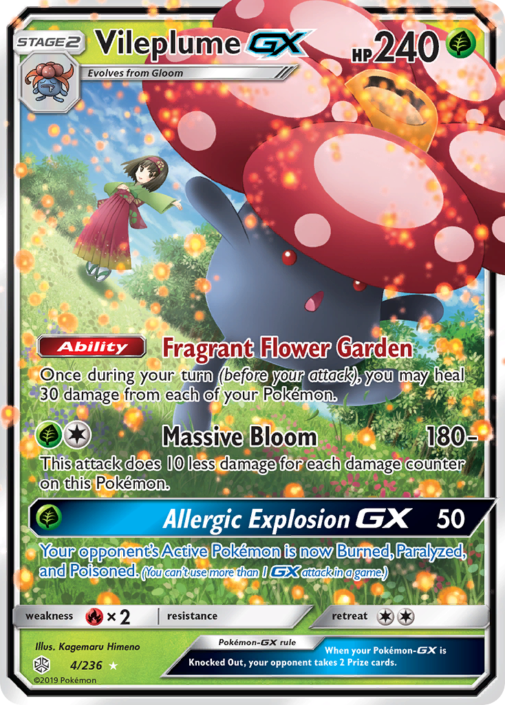 Vileplume GX (4/236) [Sun & Moon: Cosmic Eclipse] | Nerdhalla Games